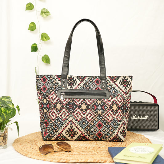 Sophia Laptop Tote: Black