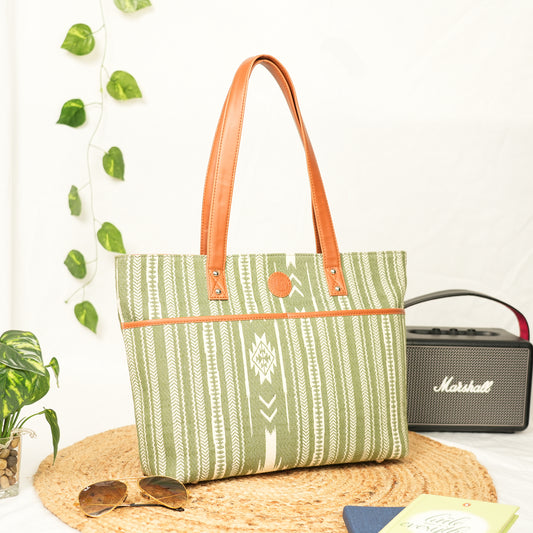 Sophia Laptop Tote: Green