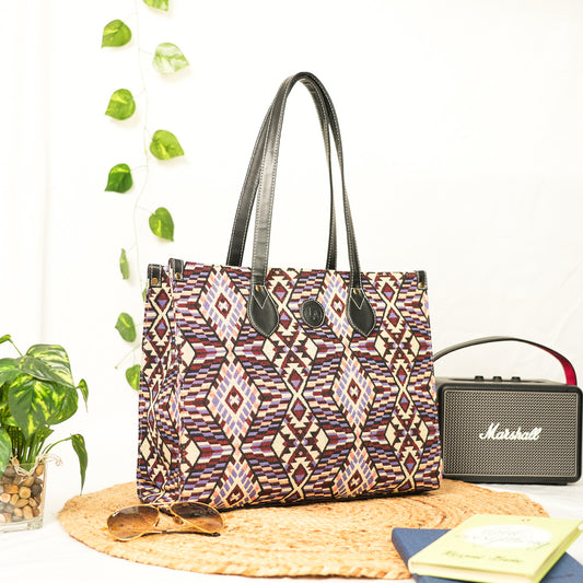 Box Tote: Purple