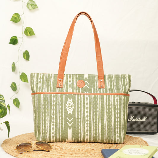 Sophia Laptop Tote: Green